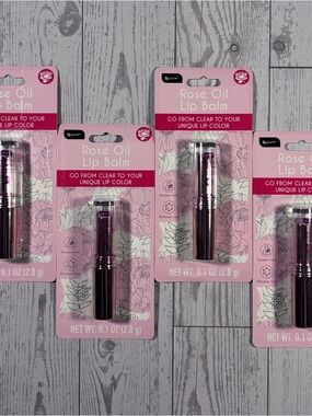 B.pure Rose Oil Lip Balm Color‑Changing PH Adapting – Set of 4 – NWT